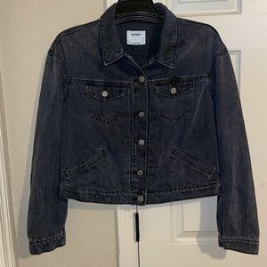 Ashy black worn jean jacket
